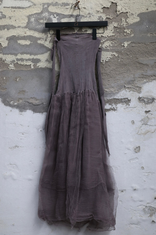 marc le bihan strapless dress 21925 GRANIT granite